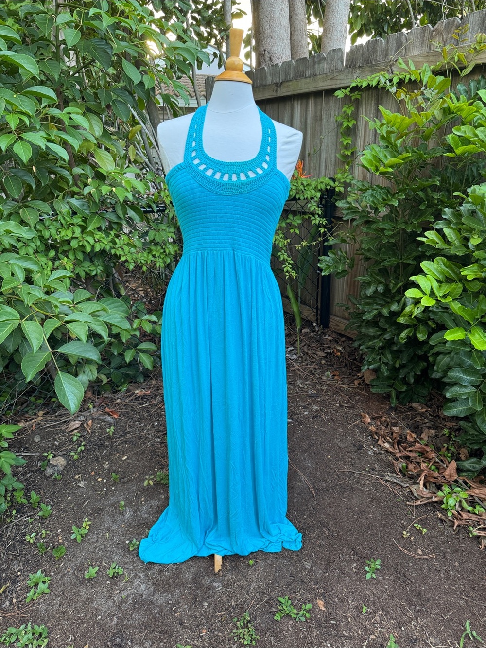 Boston Proper halter maxi dress, size Large